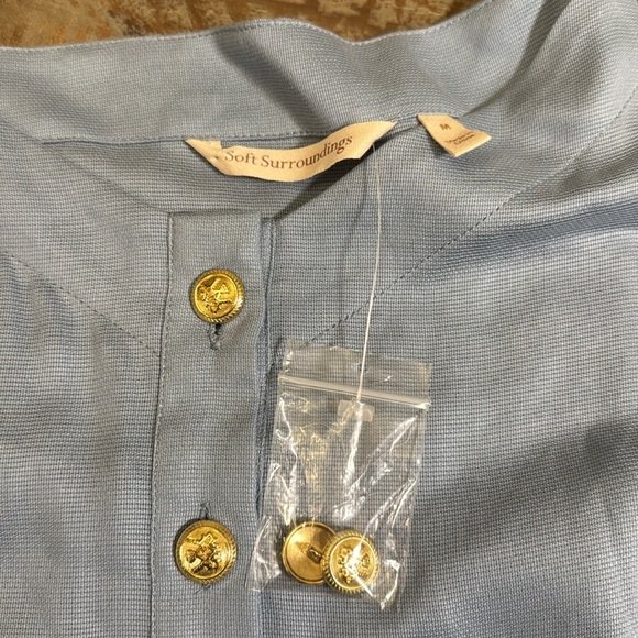 SOFT SURROUNDINGS "Bridgette" Cold Shoulder Tencel Dress - Size Medium - Picture 3 of 13